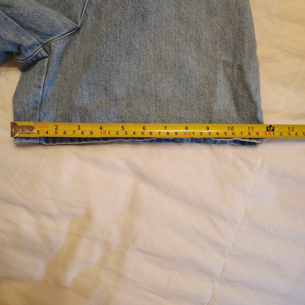 Lands' End Denim Skort girls sz 14 Light Wash Wrap Front Nautical Shorts Skirt - Picture 7 of 13